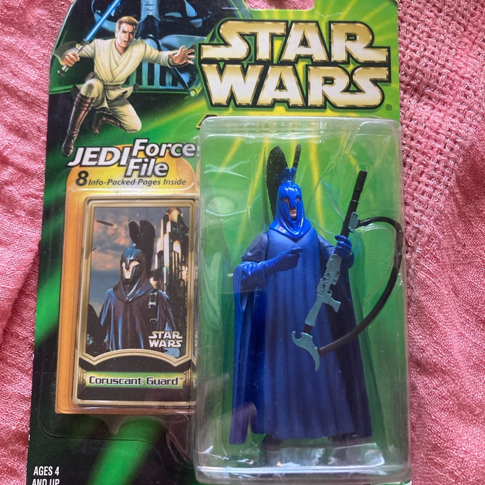 Star Wars Coruscant Guard Royal Blue Cloaked Figure with Rifle